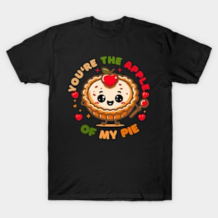 You are the Apple of My Pie | Cute Kawaii Apple Pie pun | Valentine's design T-Shirt